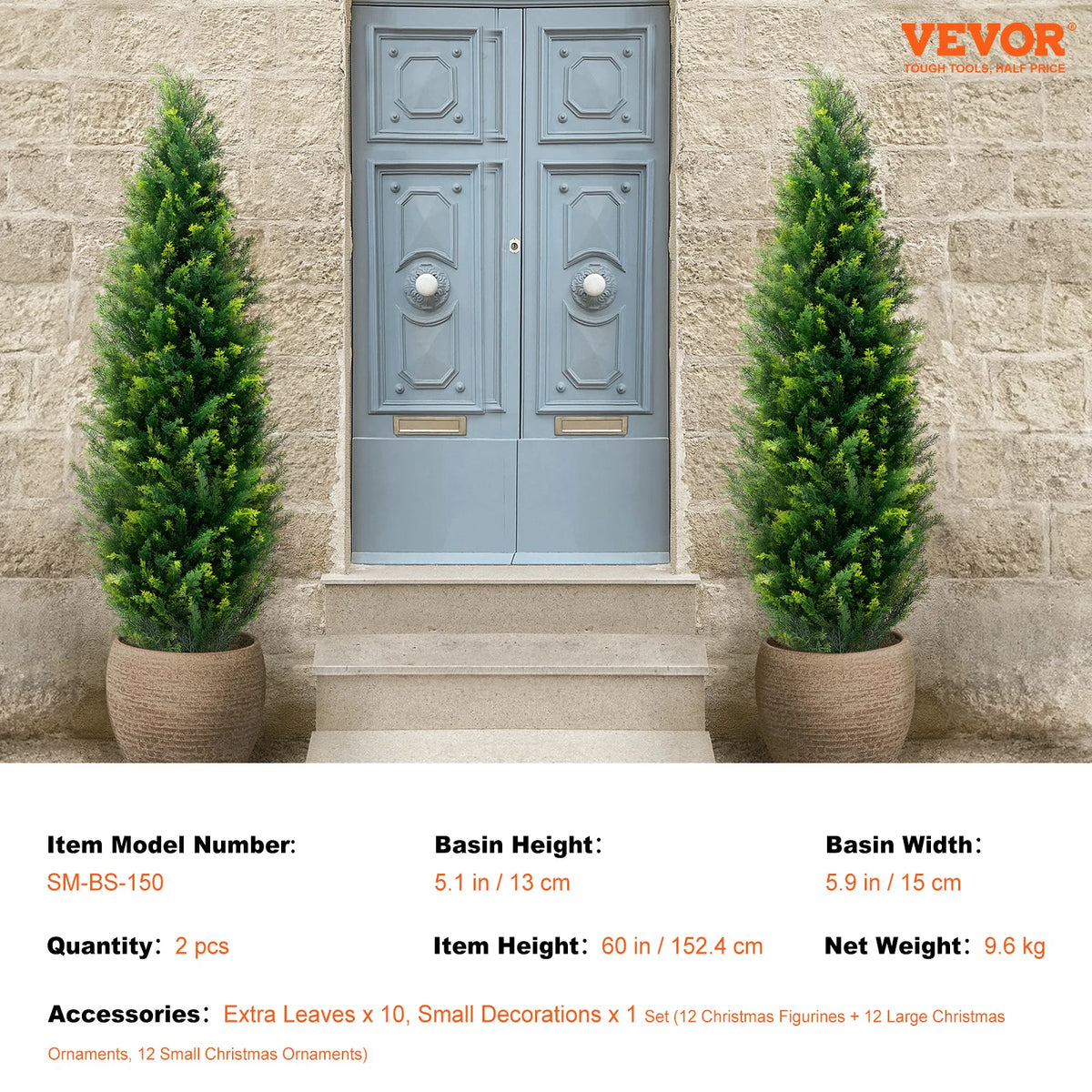 SucceBuy Artificial Cedar Topiary Garden Decor