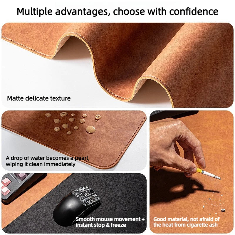 Xummen Double Sided Waterproof Leather Desk Mat