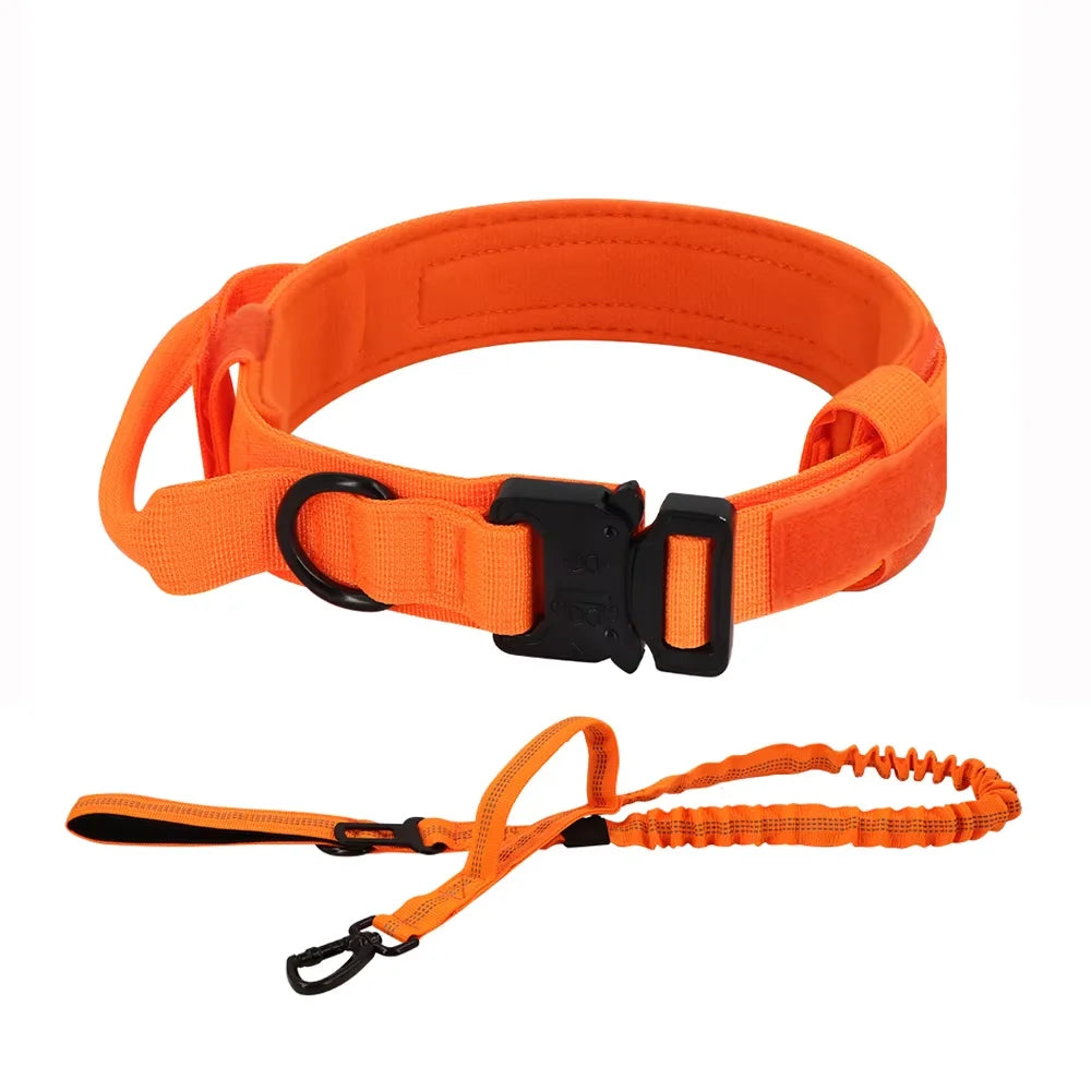 Adjustable Tactical Dog Training Collar With Leash Set