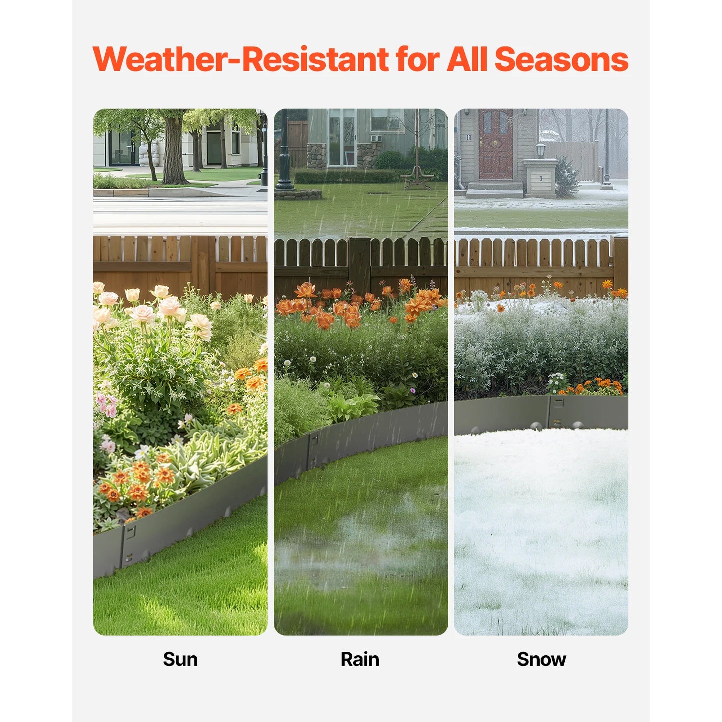 Galvanized Steel Landscape Edging for Garden and Lawn