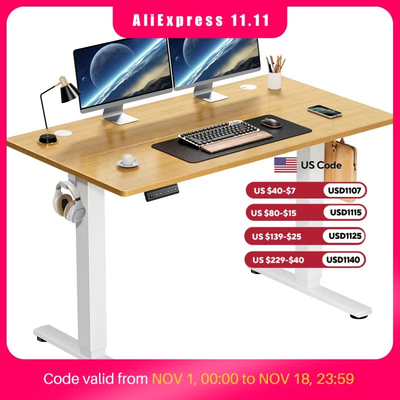 JHK Electric Height Adjustable Standing Desk