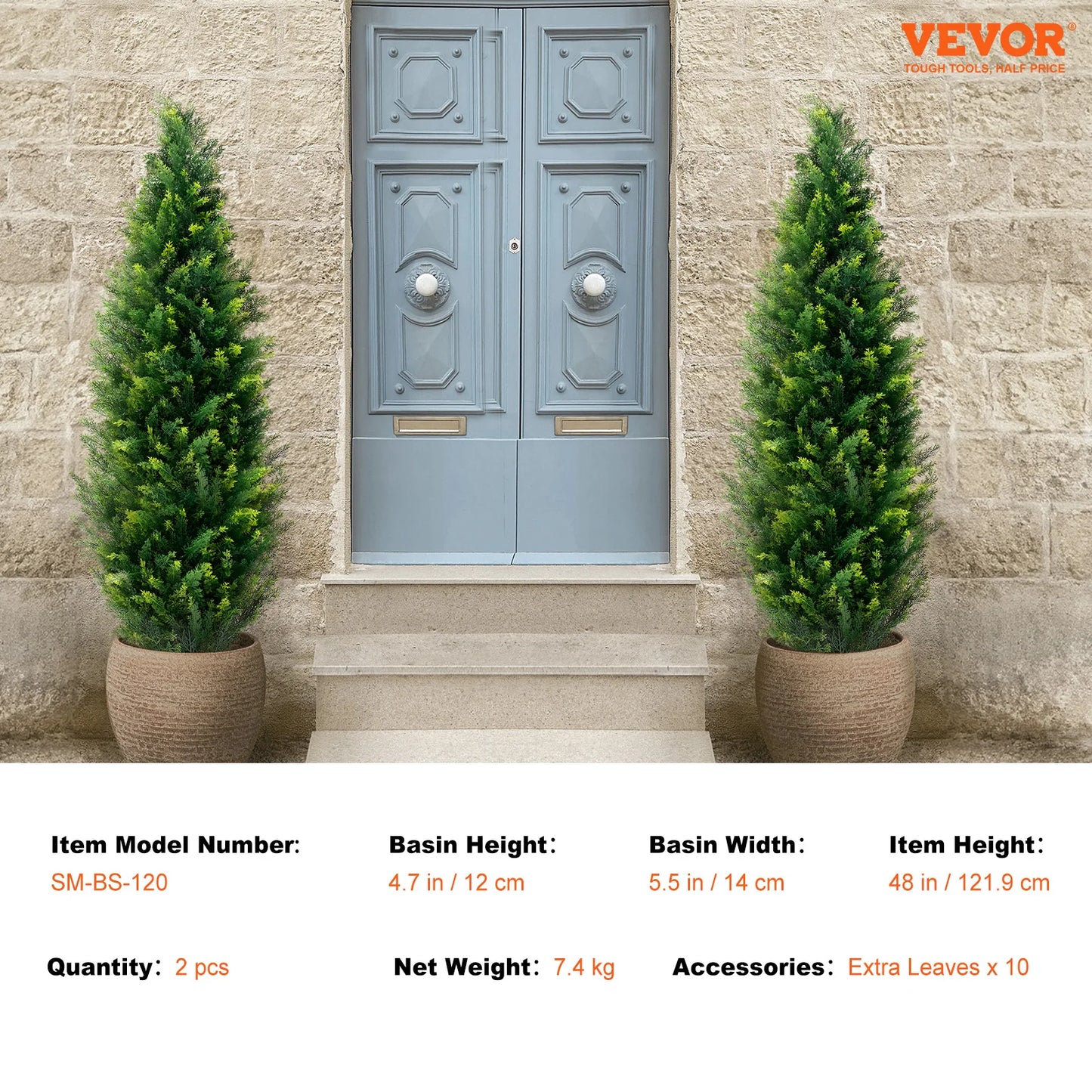 SucceBuy Artificial Cedar Topiary Garden Decor