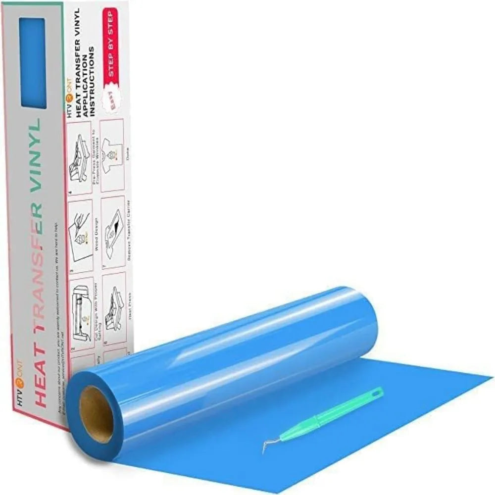 HTVRONT 12"X20ft/30x600cm Heat Transfer Vinyl Roll for T-shirt Garment Craft Heat Press DIY HTV Film For Printing Clothes Cricut