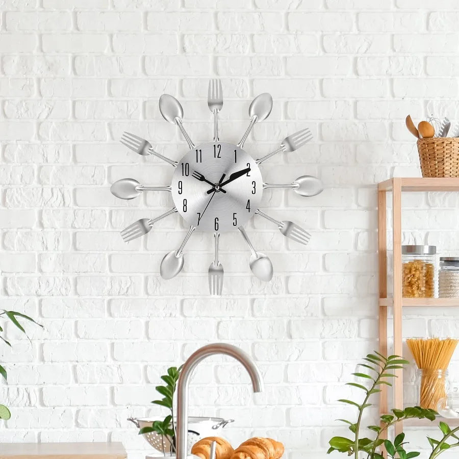 Modern Creative Cutlery Kitchen Wall Clock
