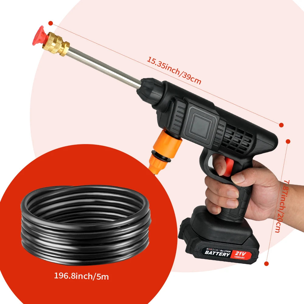 Cordless 21V High Pressure Car Cleaning Sprayer