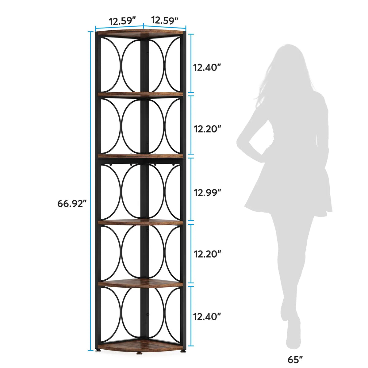 Tribesigns 6 Tier Corner Shelf Storage Unit