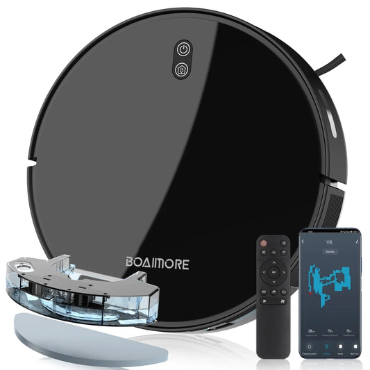 BOAIMORE Robot Vacuum Mop Combo With 6000 Pa Suction