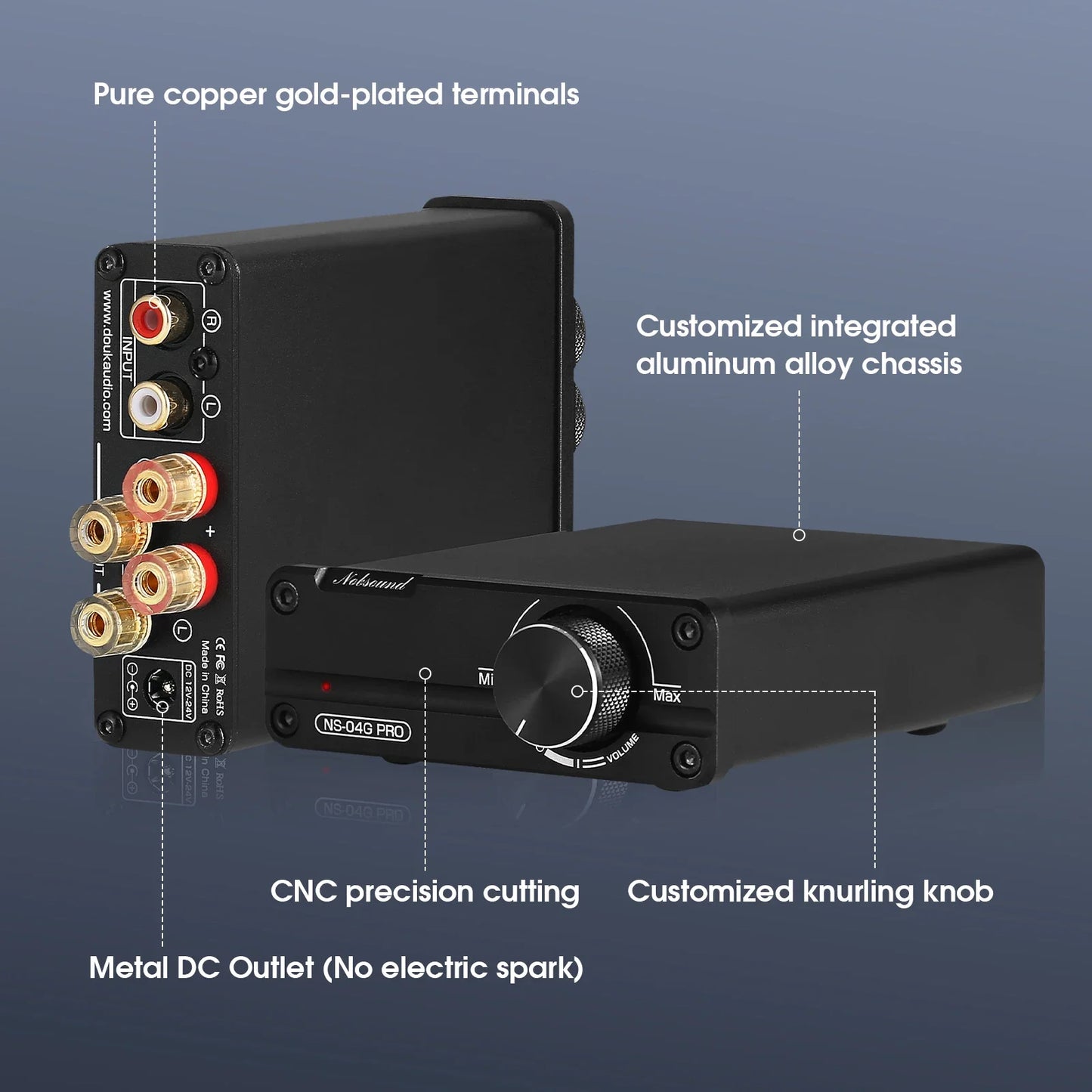 Douk Audio NS-04G PRO Class D HiFi Stereo Amplifier