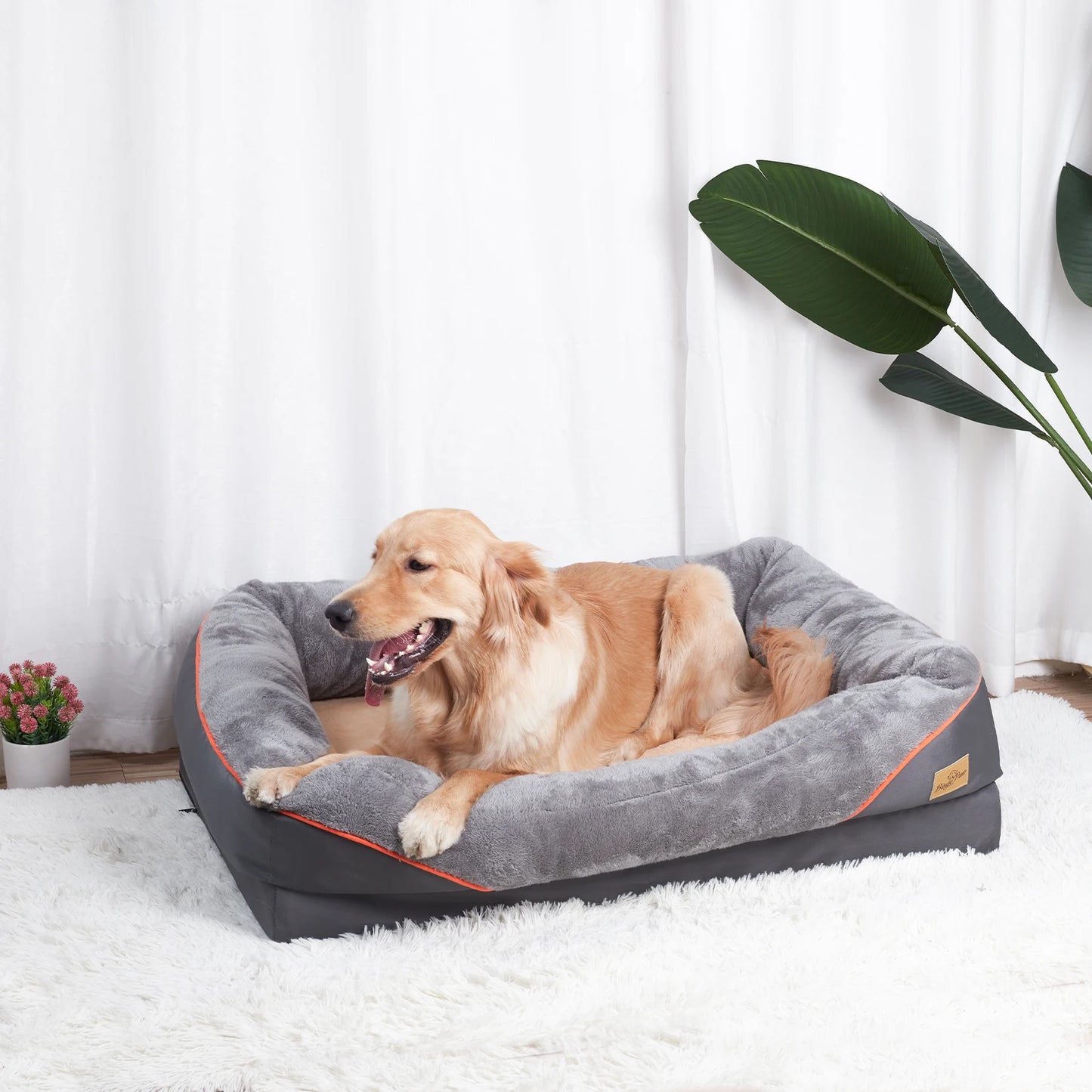 Bingopaw Dog Bed With Waterproof Removable Washable Cover