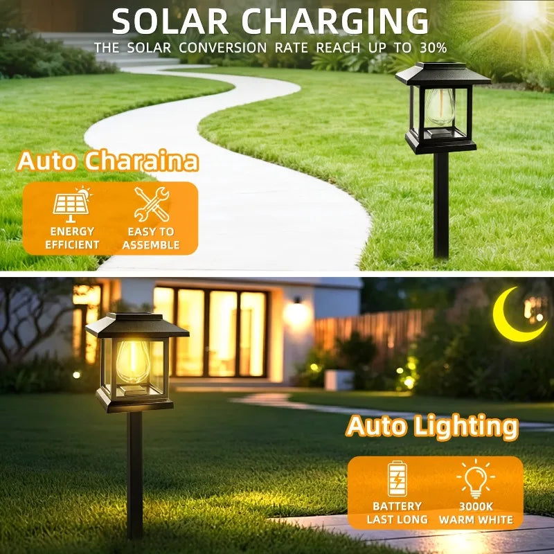 ZTree Solar Pathway Lights Outdoor Waterproof Auto On Off
