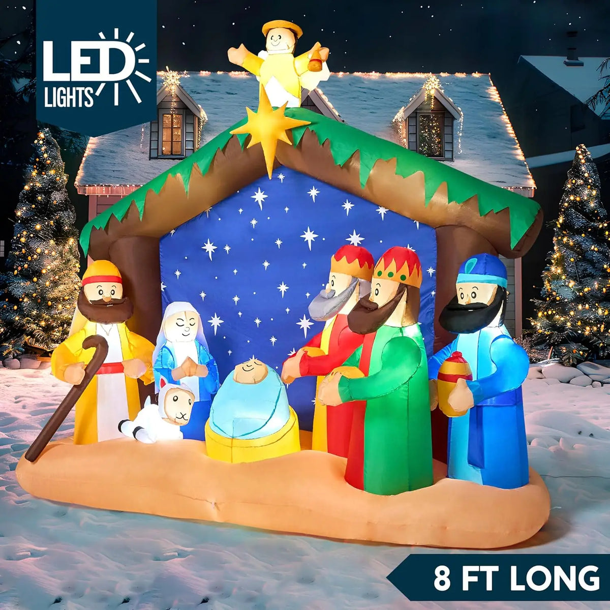 Joyfy Lighted Christmas Nativity Scene Inflatable
