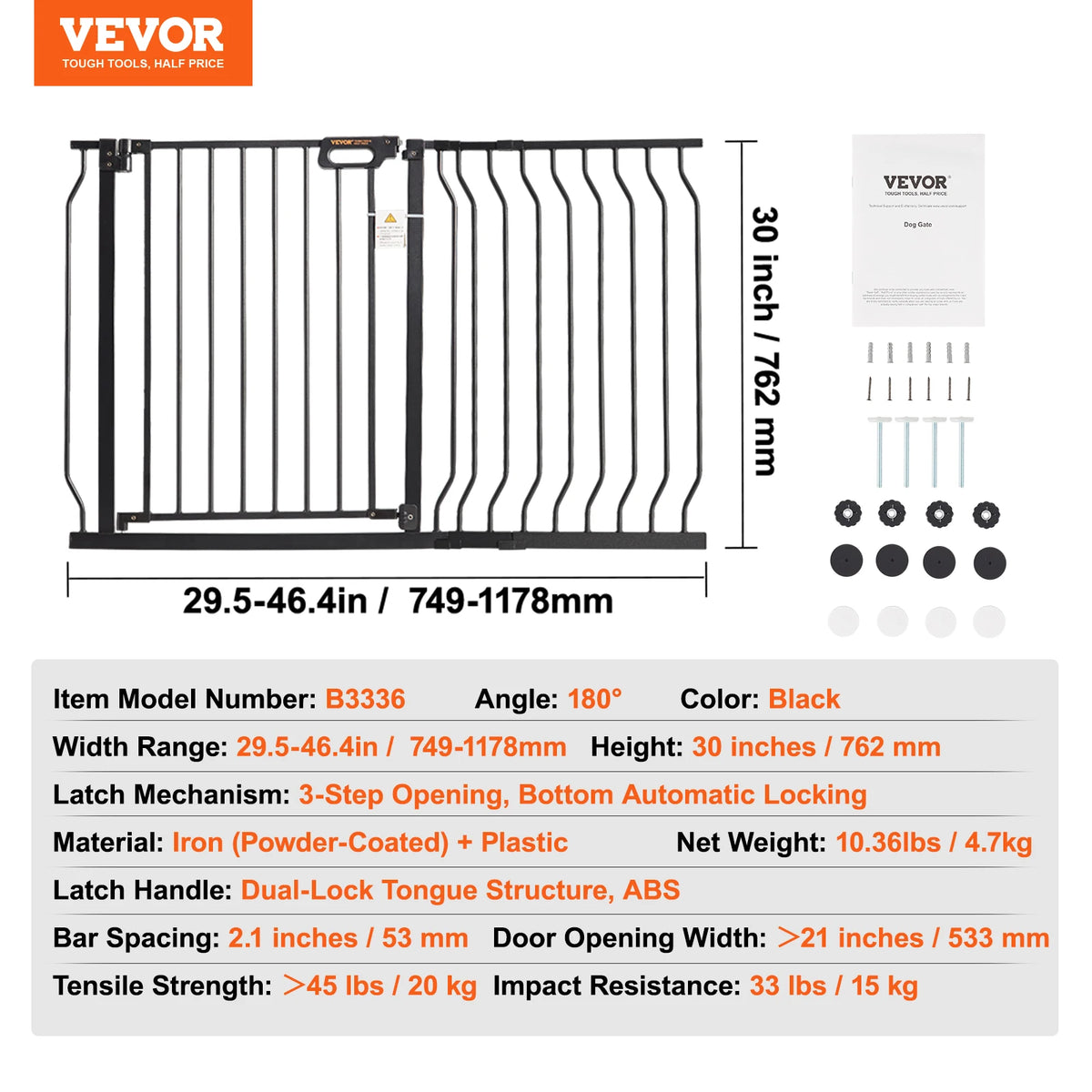 SucceBuy Pressure Mount Baby And Pet Gate