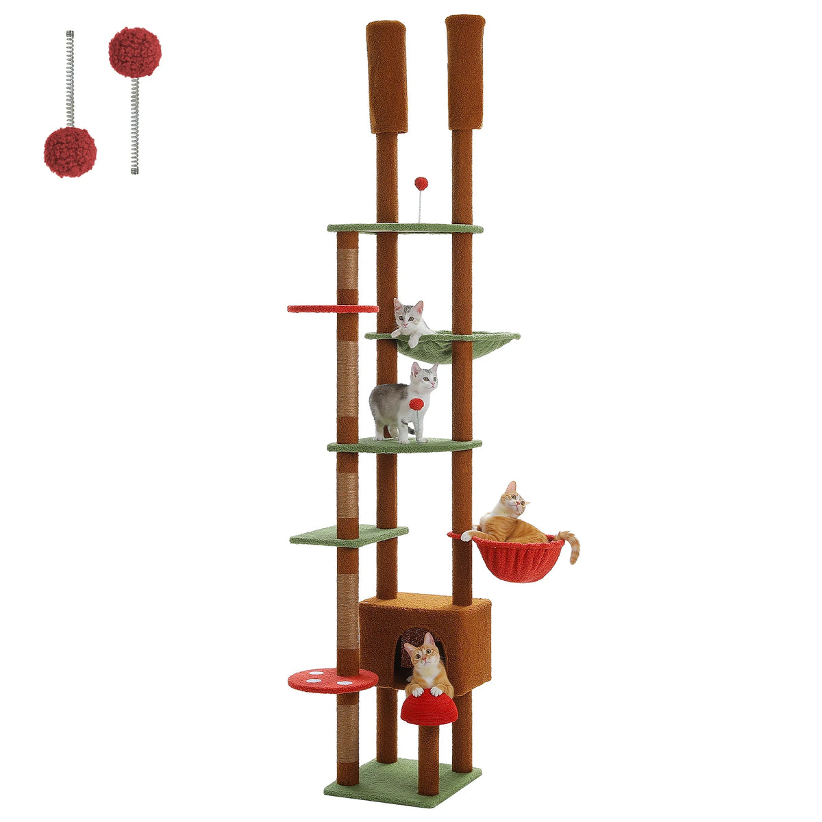 Pawz Road Height Adjustable Wooden Cat Tree