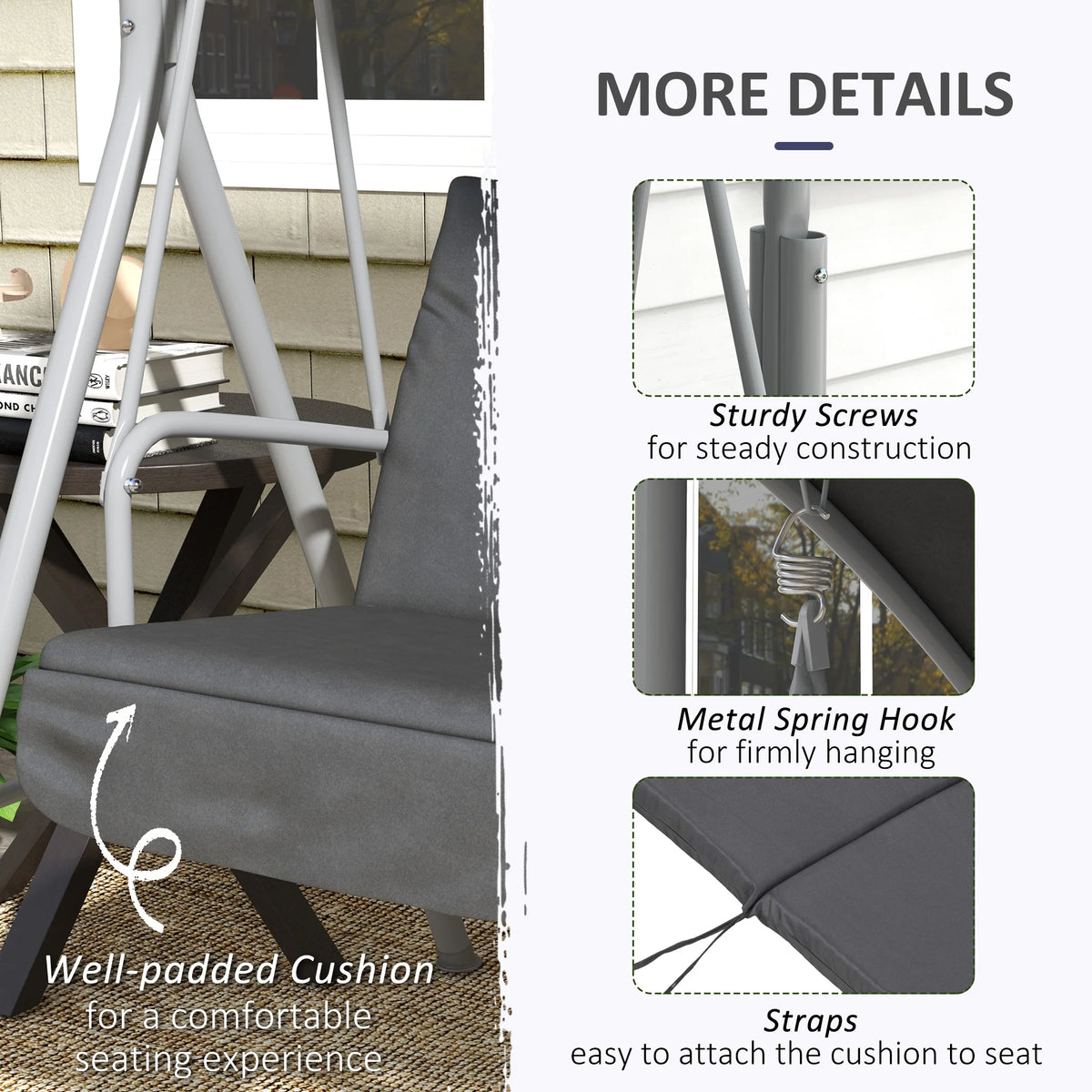 Outdoor Swing Chair Canopy For Patio Garden