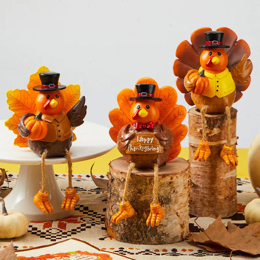 Joyfy Resin Turkey Thanksgiving Tabletop Decor