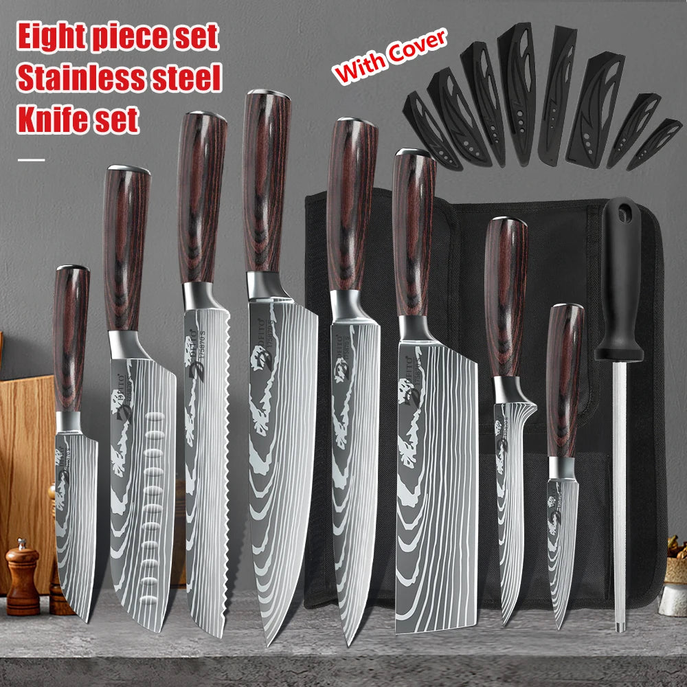 Kepeak Stainless Steel Kitchen Knife Set