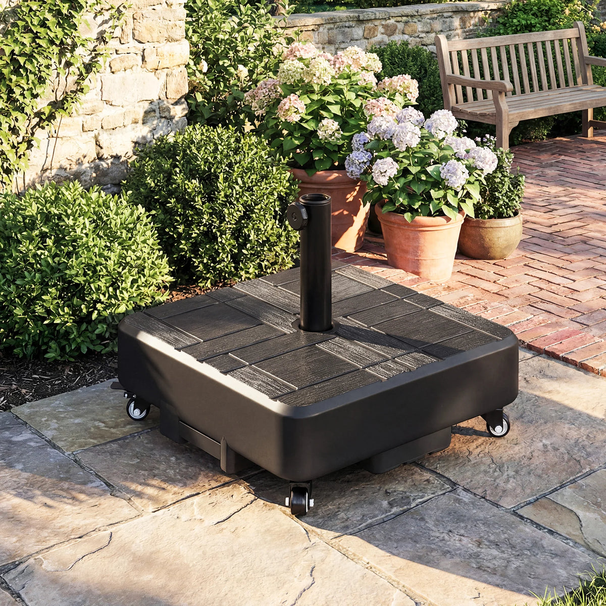 Outsunny Rolling Heavy Duty Patio Umbrella Base