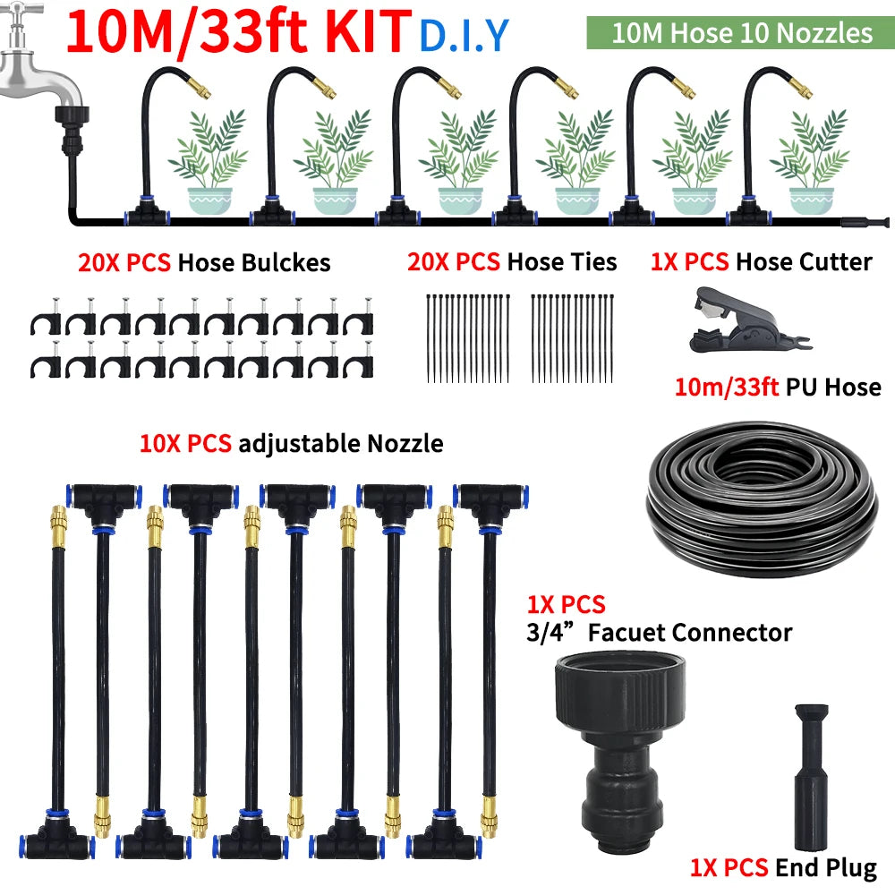 Adjustable Irrigation Spray Nozzle Kit For Gardens