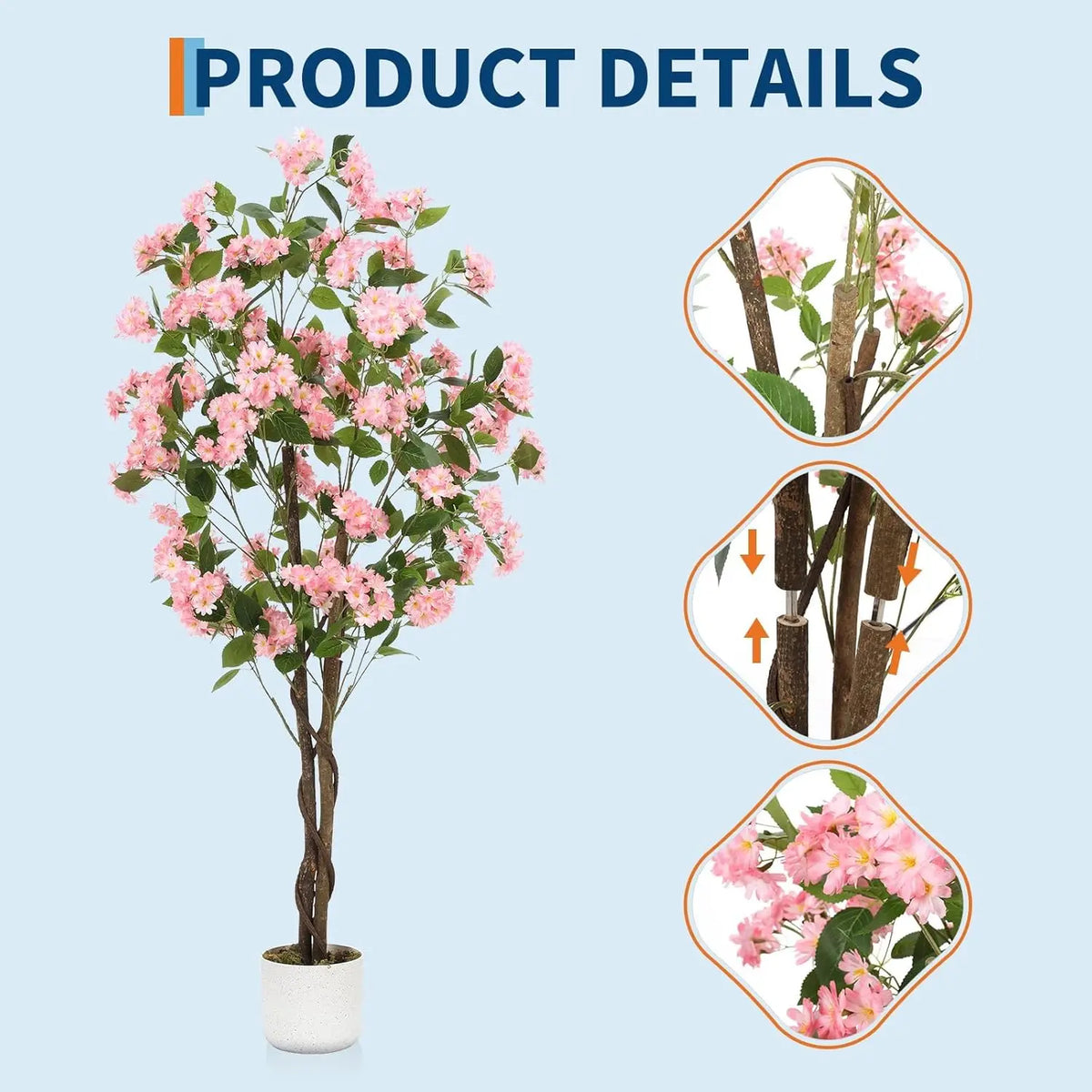 HiMISS Artificial Osmanthus Tree With Lifelike Flowers