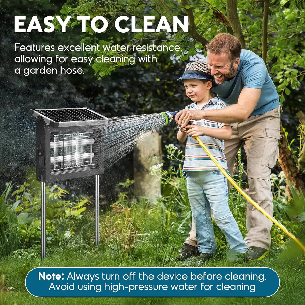 Solar Bug Zapper Outdoor 4500V Mosquito Zapper
