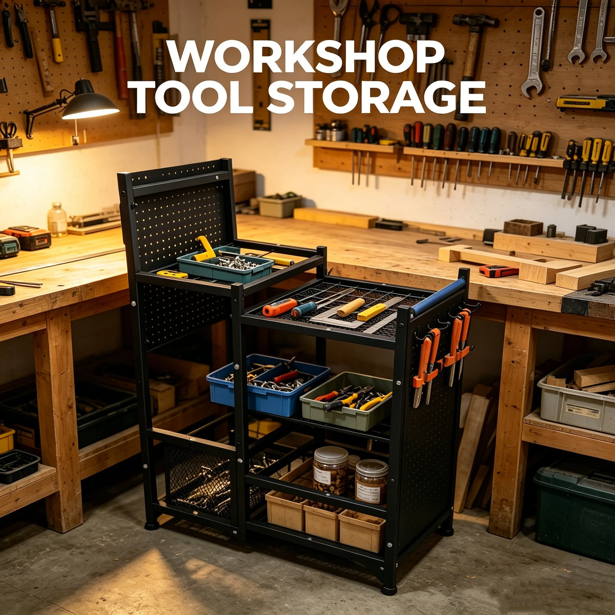 Heavy Duty Garden Tool Storage Organizer Rack
