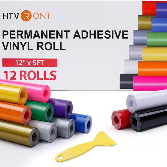 HTVRONT Permanent Adhesive Vinyl Rolls For DIY Crafts