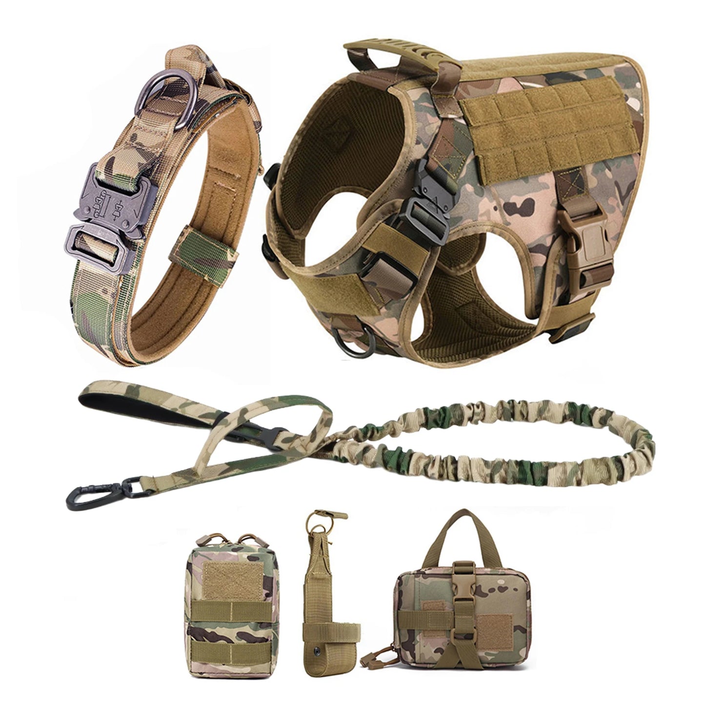 Tactical Dog Harness With Molle Pouches