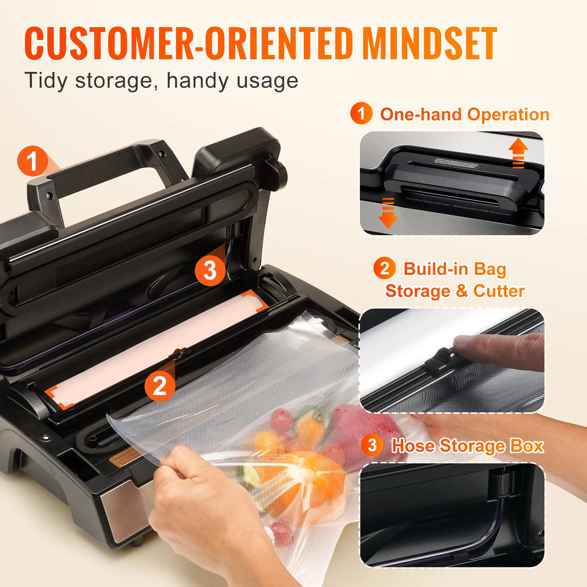 SucceBuy Vacuum Sealer 130W 90KPa With Free Vacuum Bags