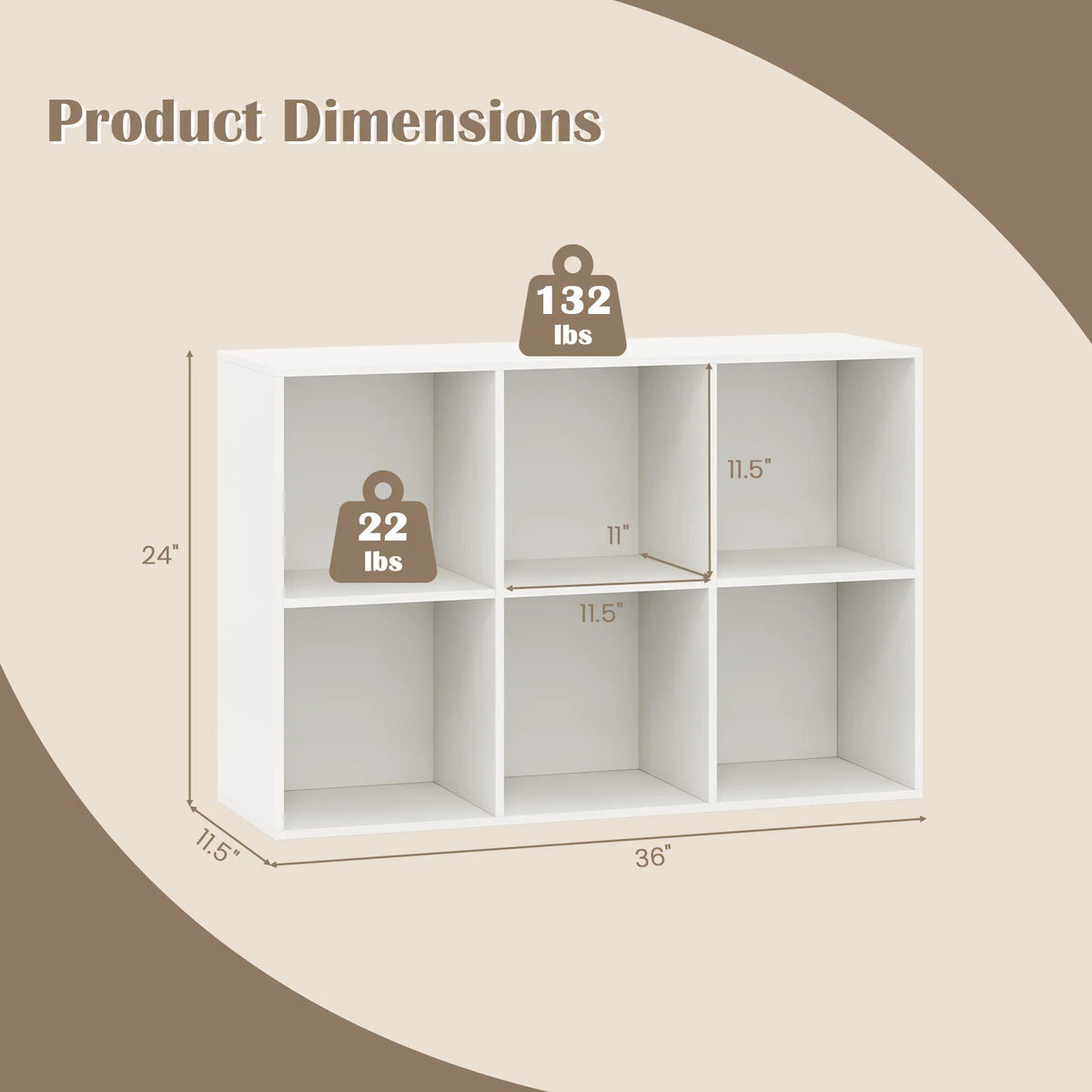 HOMASIS Modern Cube Bookcase And Storage Organizer