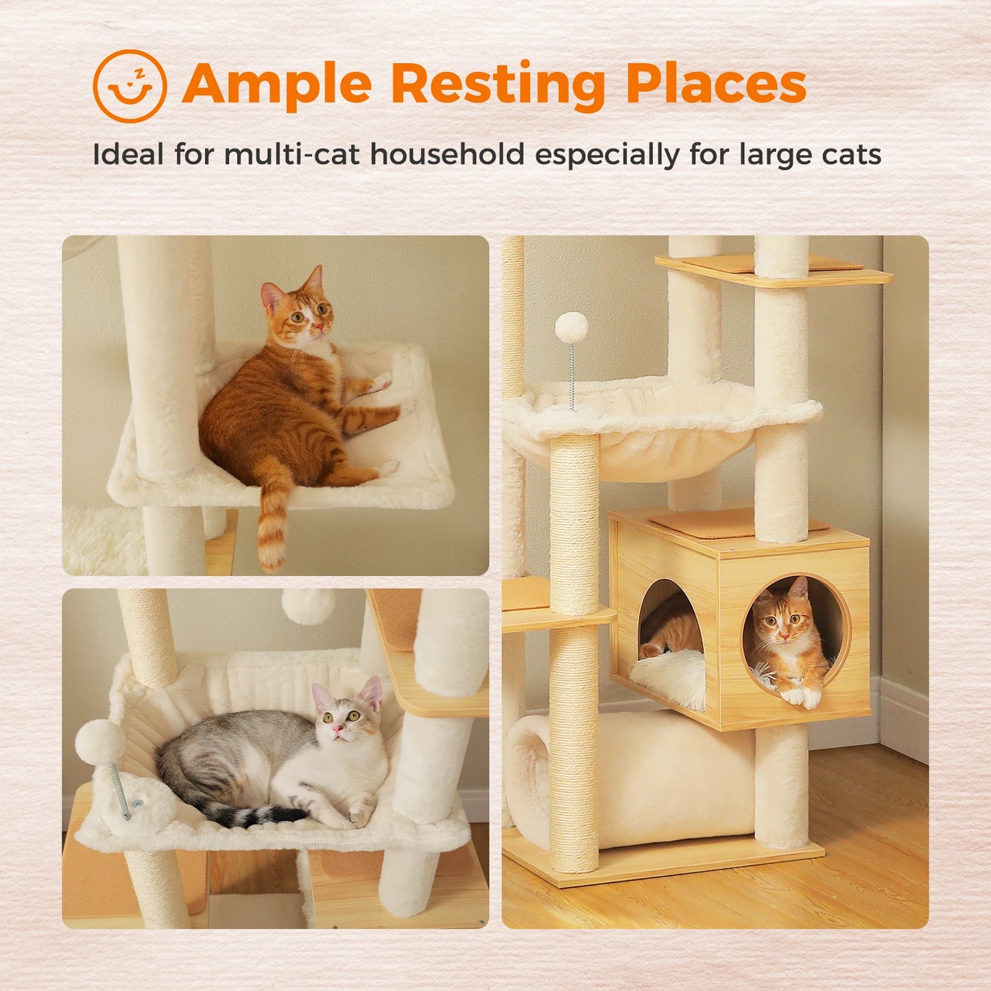 Pawz Road Height Adjustable Wooden Cat Tree