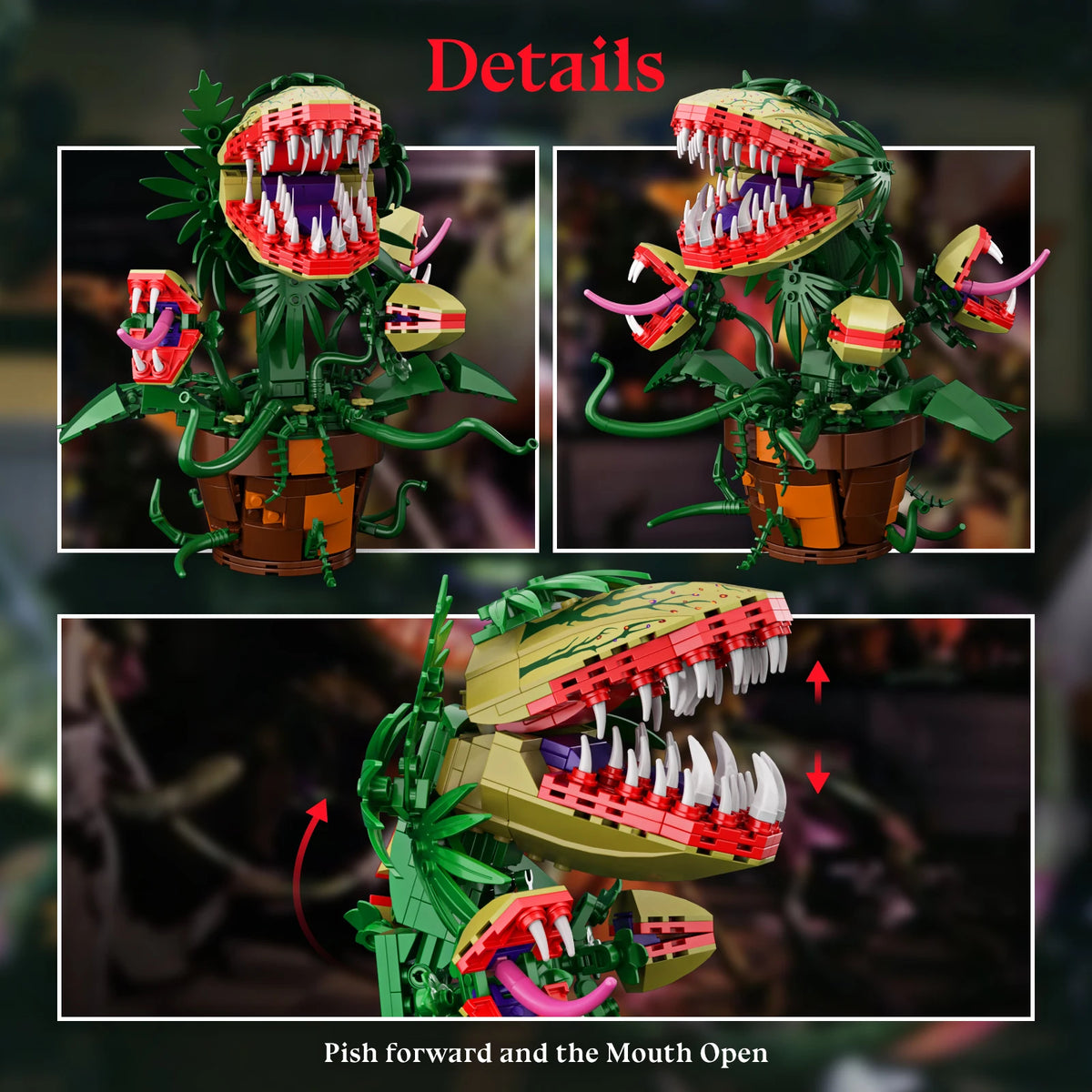 Piranha Plant and Audrey II Building Blocks Set