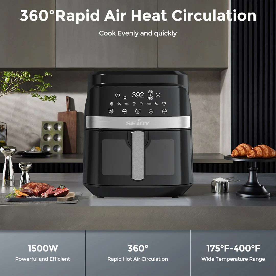 SEJOY 8 In 1 Air Fryer Oilless Cooker