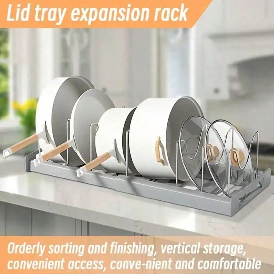 Heavy Duty Pull Out Pot Lid Organizer Rack