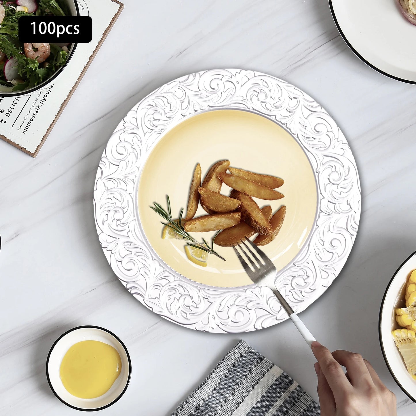 Round Reusable Charger Plates For Wedding Party Decor