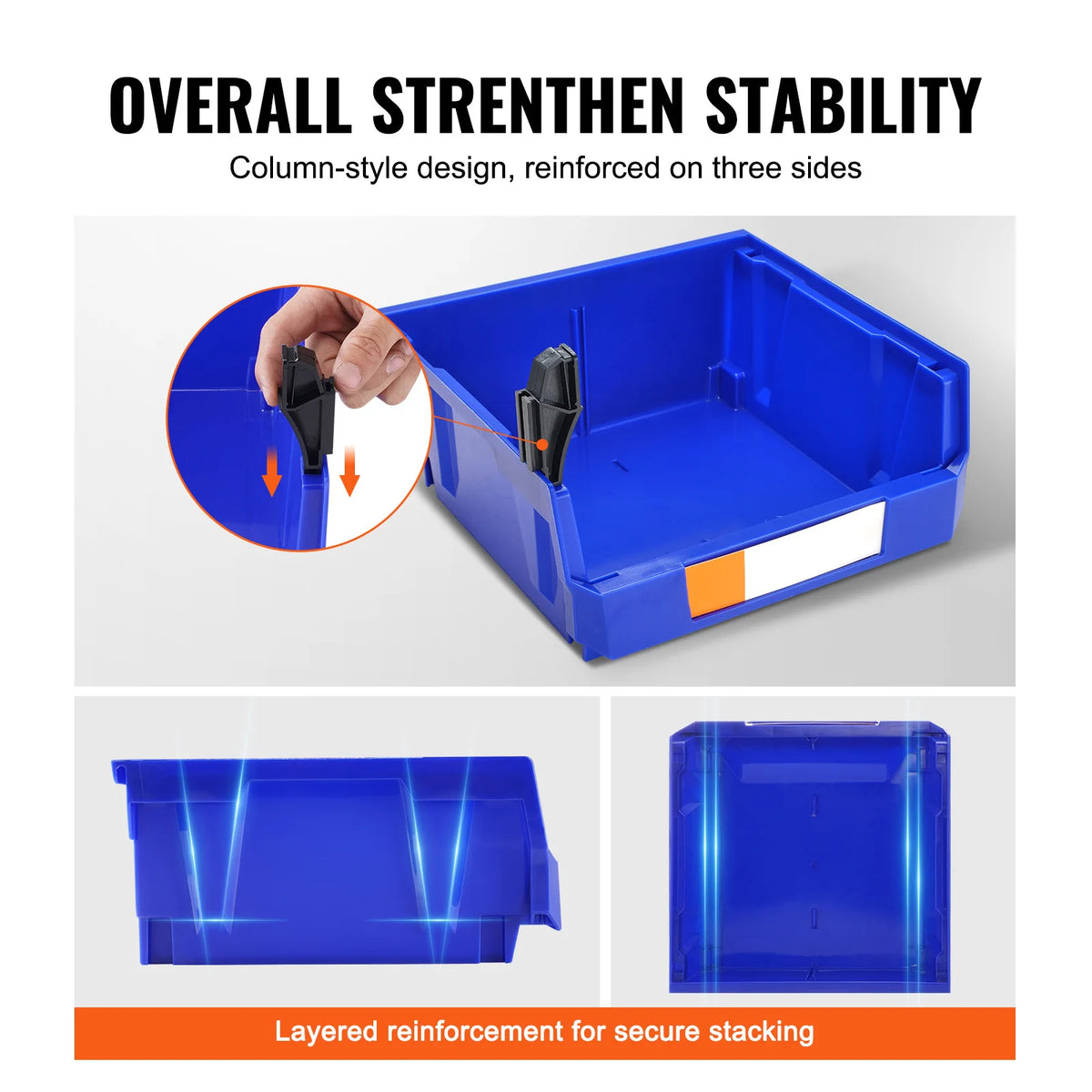 SucceBuy Stackable Hanging Wall Storage Organizer Bins
