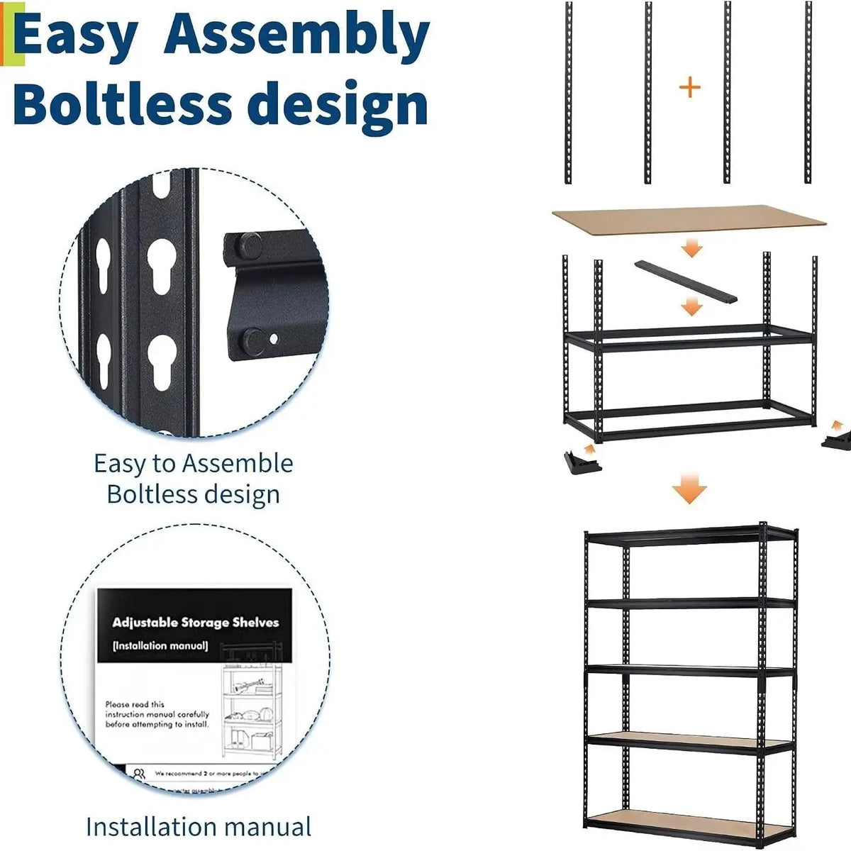 Heavy Duty Adjustable Metal Storage Shelving Rack