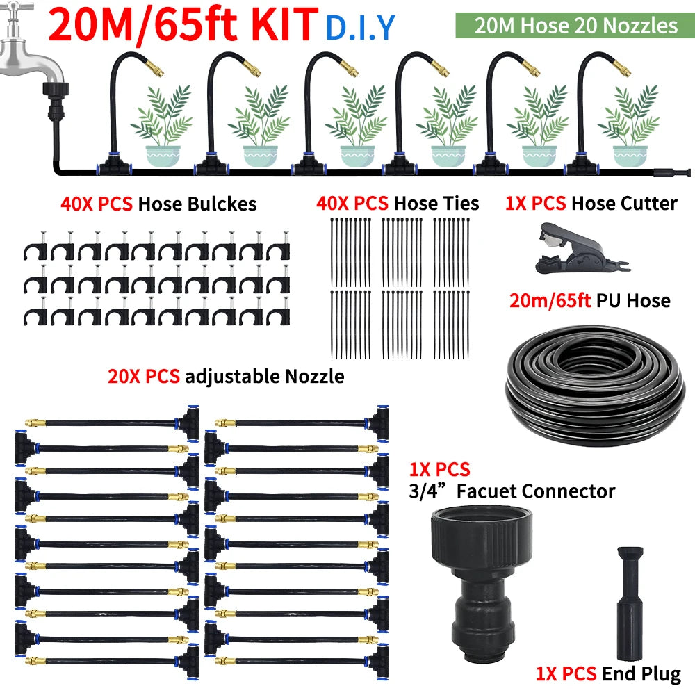 Adjustable Irrigation Spray Nozzle Kit For Gardens