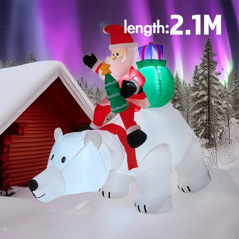 AlliLit LED Christmas Gingerbread Man Inflatable Decor