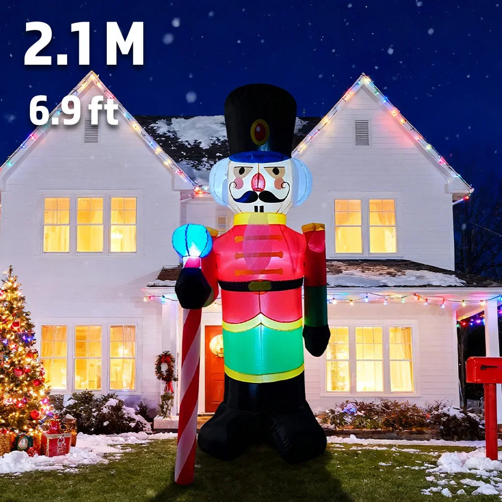 AlliLit LED Christmas Gingerbread Man Inflatable Decor