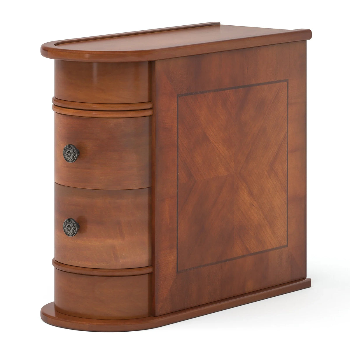 Tribesigns Solid Wood End Table With Drawer