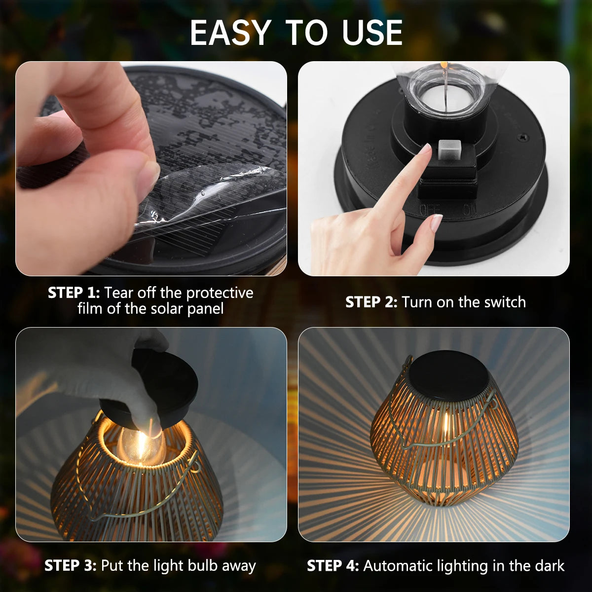 Amaryllis Solar Lantern Outdoor Waterproof Hanging Lamp