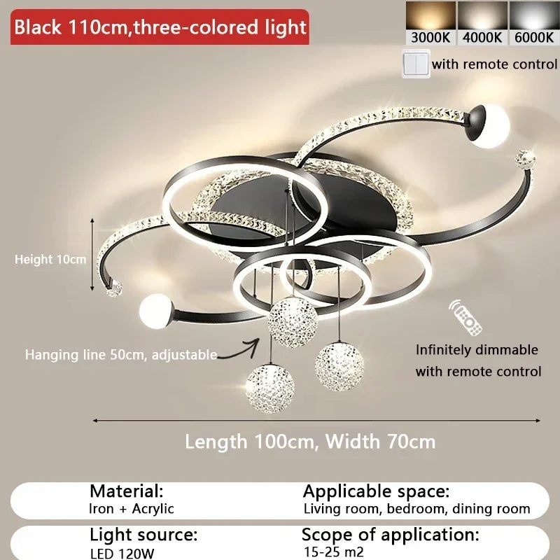 Taonuanshu Modern LED Ceiling Light For Bedrooms