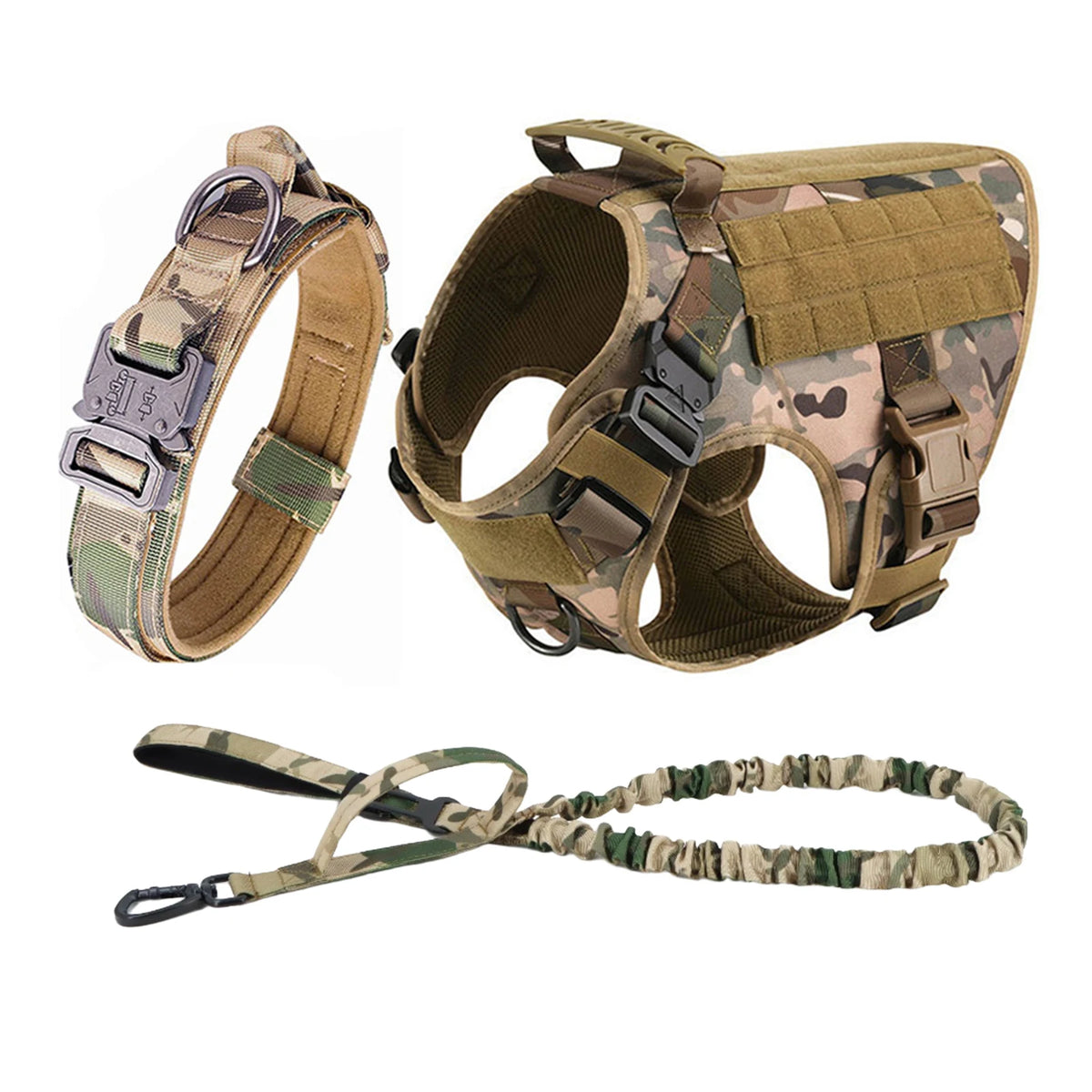 Tactical Dog Harness With Molle Pouches