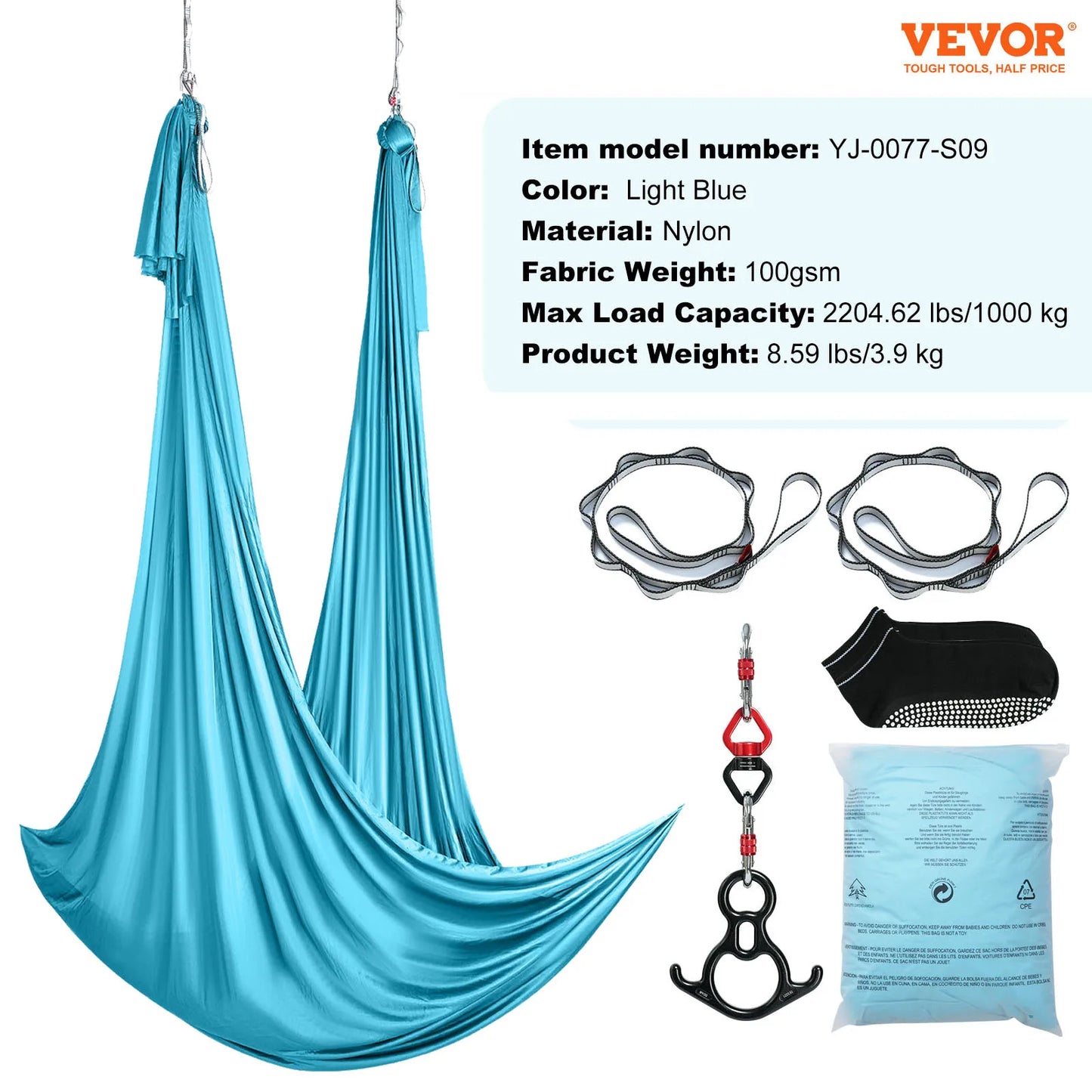 Vevor Premium Nylon Aerial Yoga Hammock Kit