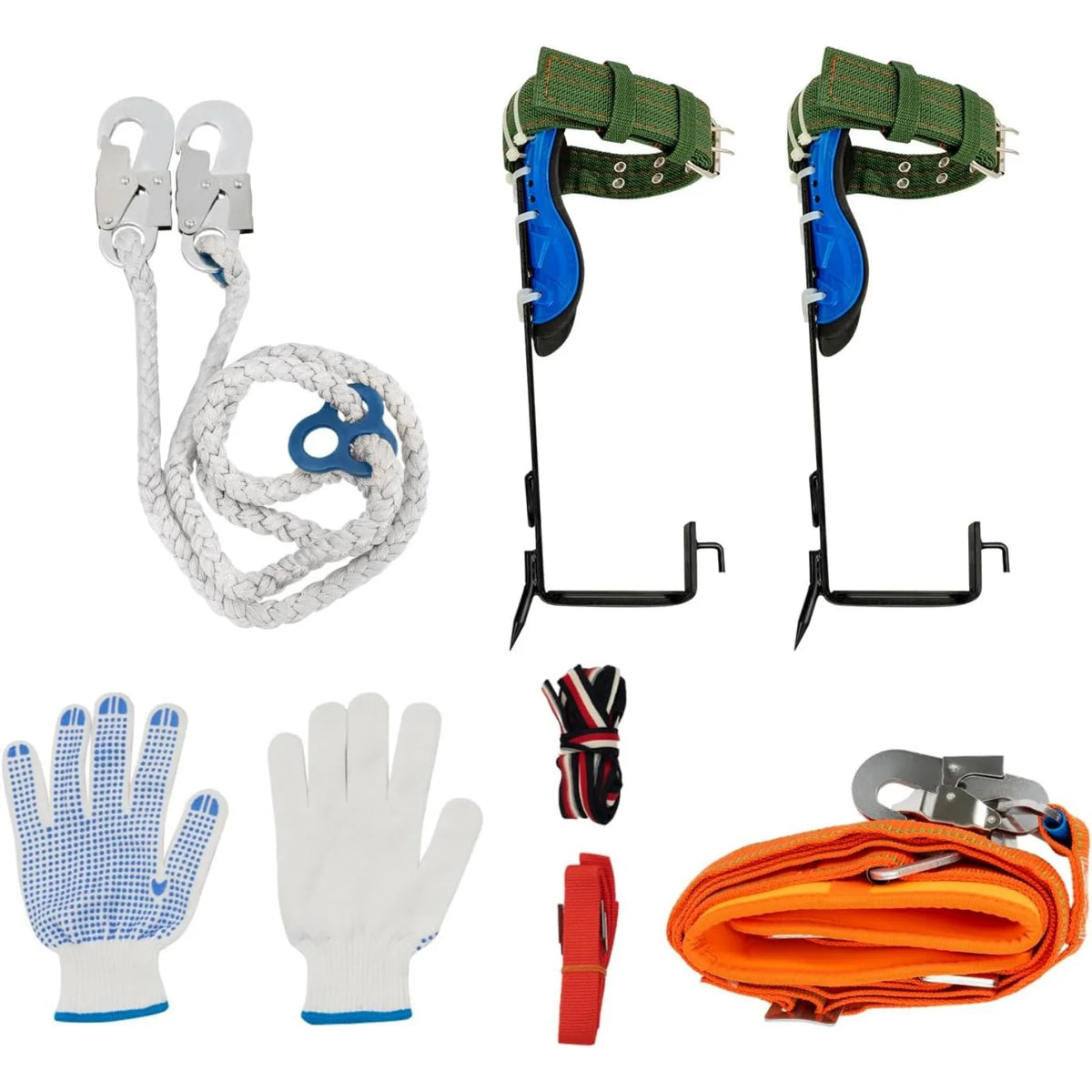 Portable Tree Climbing Spikes With Safety Lanyard