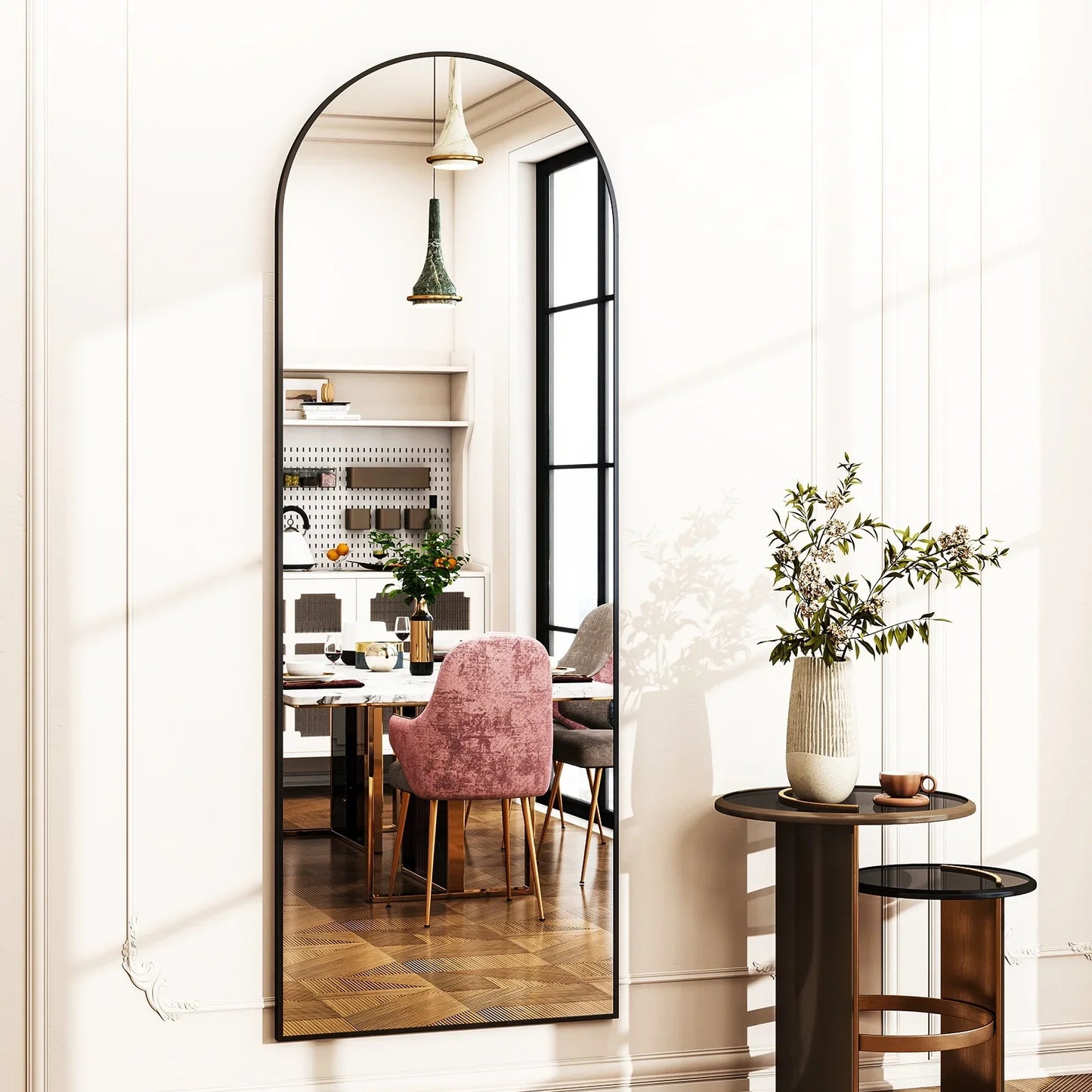 Arched Freestanding Full Length Mirror For Home Decor