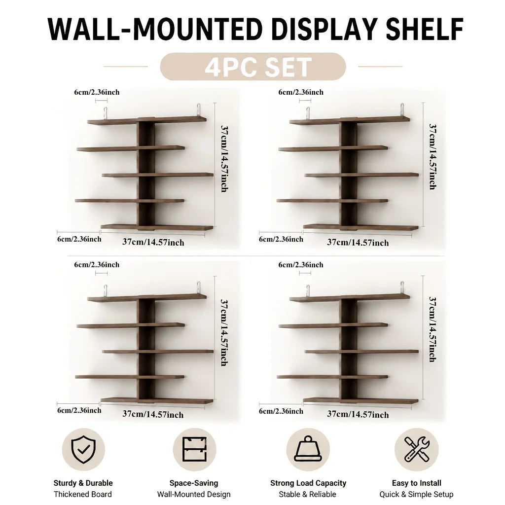 Floating Wall Display Shelves for Figurines