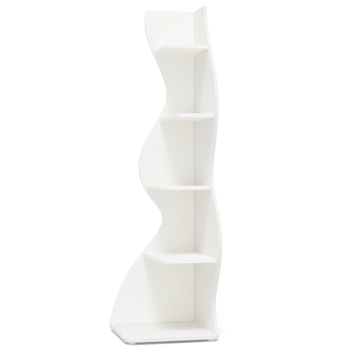 Tribesigns Modern 5-Tier Wooden Corner Bookshelf
