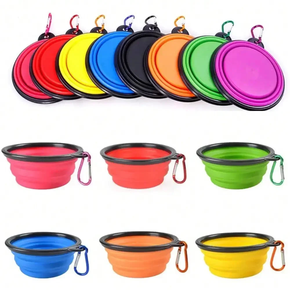 Folding Portable Pet Food And Water Bowl