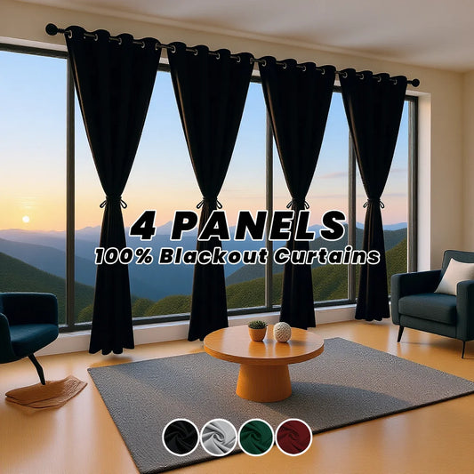 Blackout Curtains With Thermal Insulation For Windows